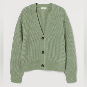 H&M Green Sweater Cardigan